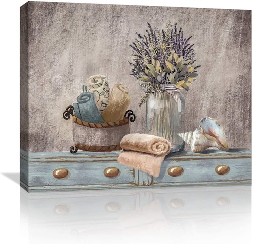 Colorful rustic canvas artwork - rustic,