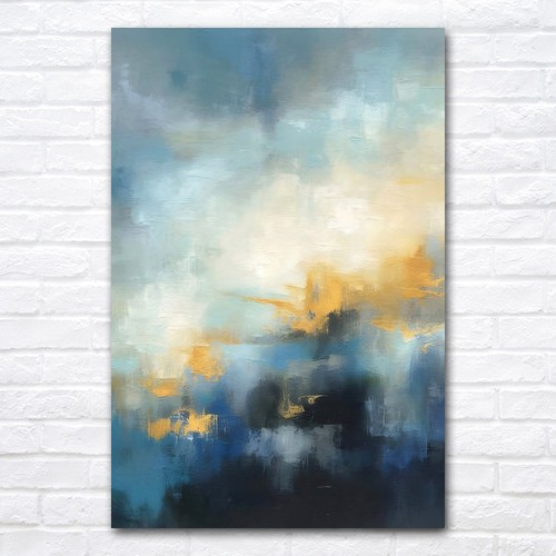 Hazy abstract wall - wall, canvas